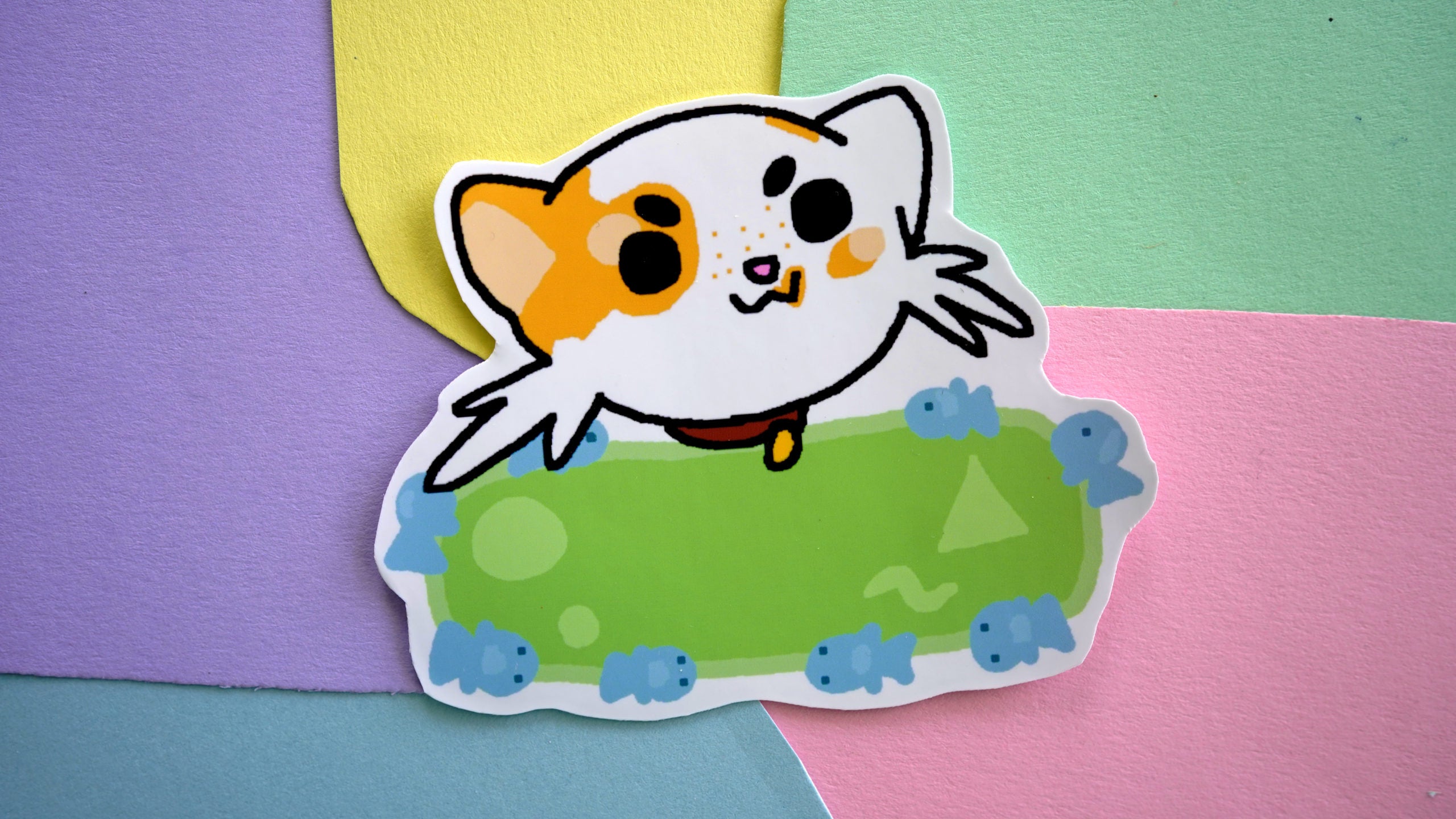 Proud Cat Green Label Sticker image 0