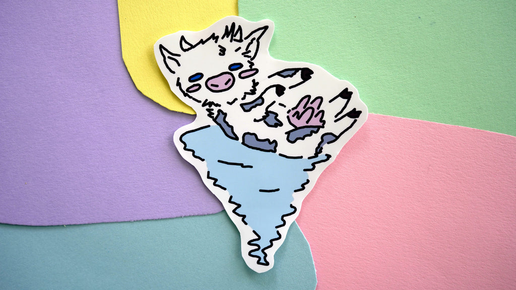 Tornado Cow Sticker image 0