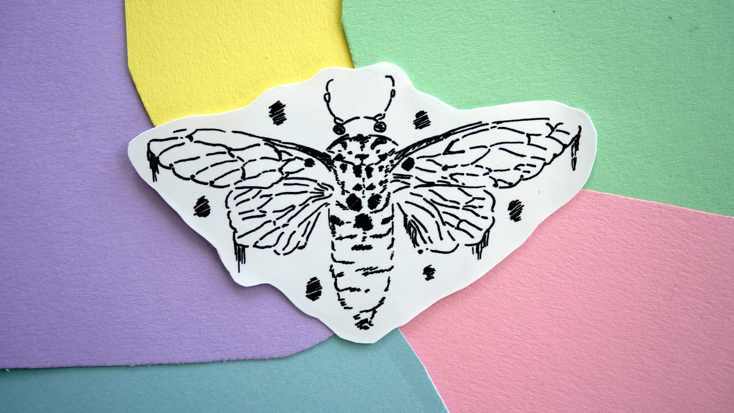 Cicada Print Sticker image 0