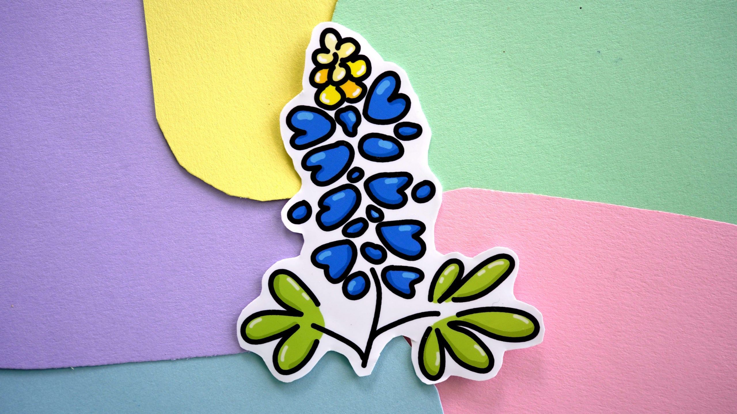 Texas State Flower Blue Bonnet Sticker image 0