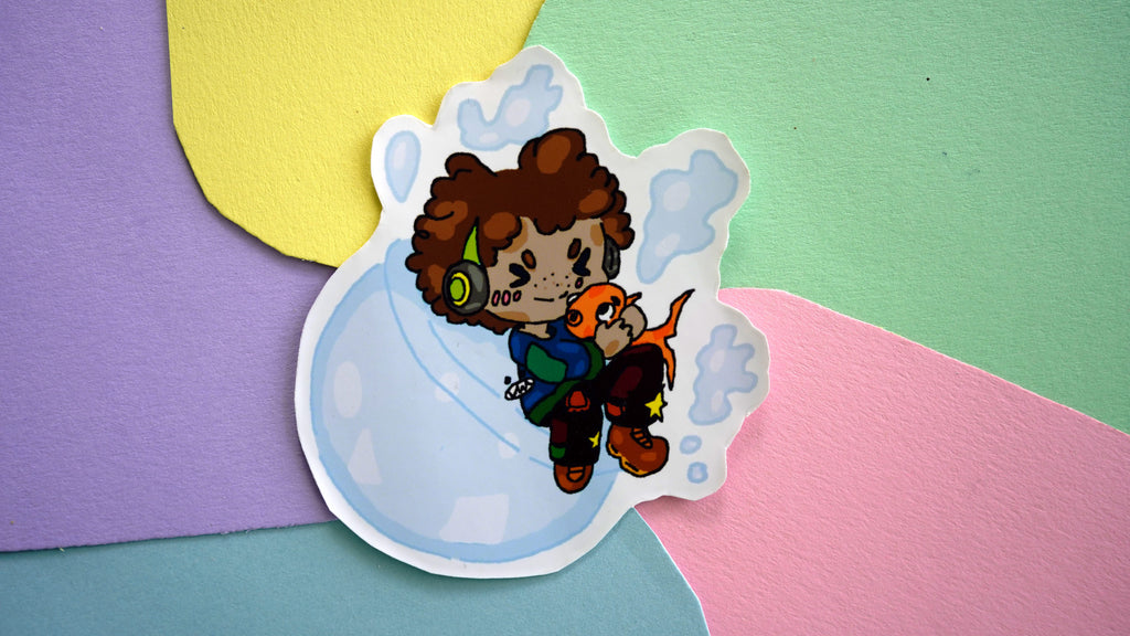 Pet Fish Character Sticker image 0