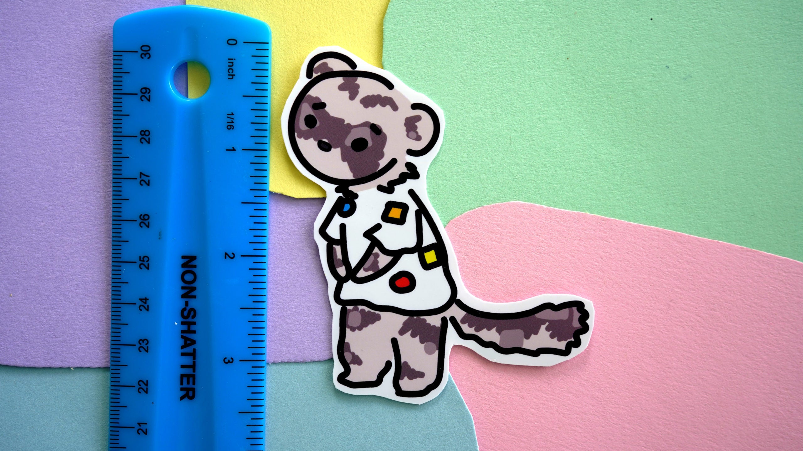 Shy Ferret Sticker image 1