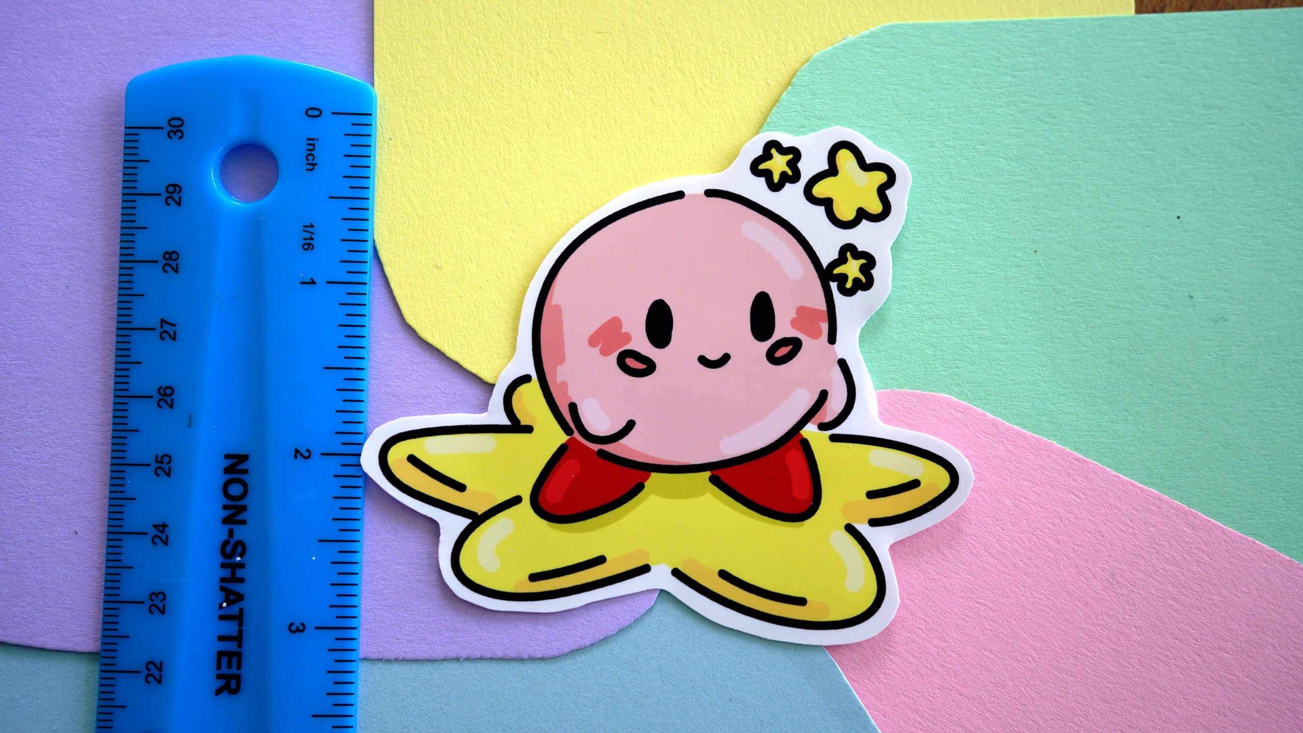 Kirby On A Star Sticker image 1