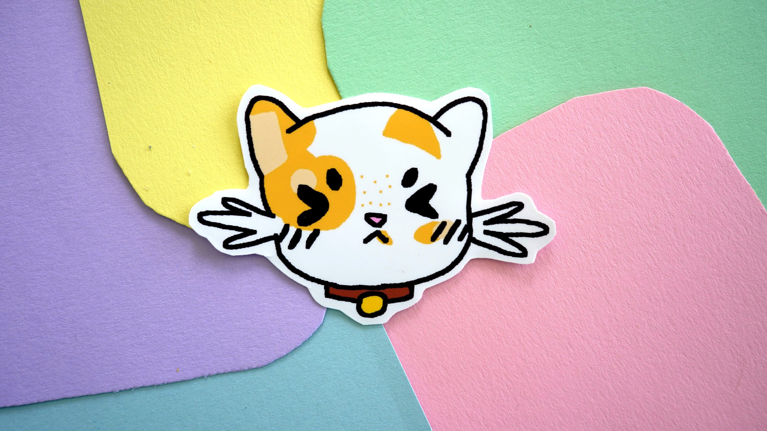 Baffled Cat Sticker image 0