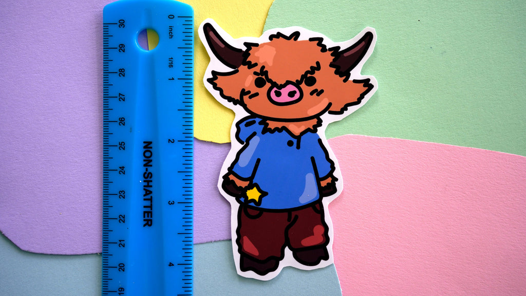 Hoodie Highland Cow Sticker image 1
