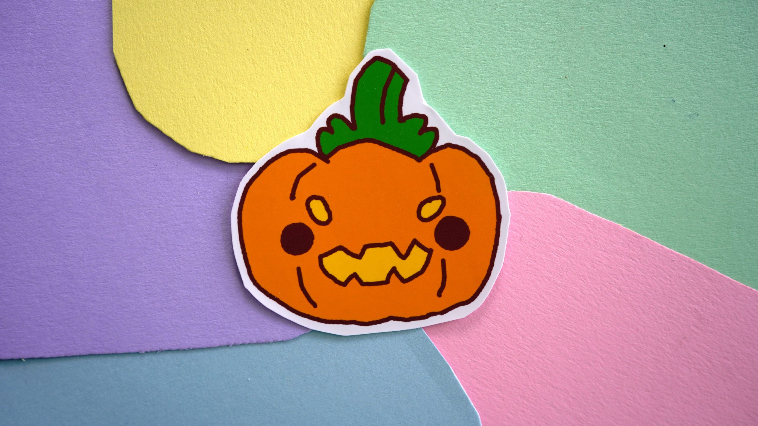 Mad Pumpkin Halloween Sticker image 0