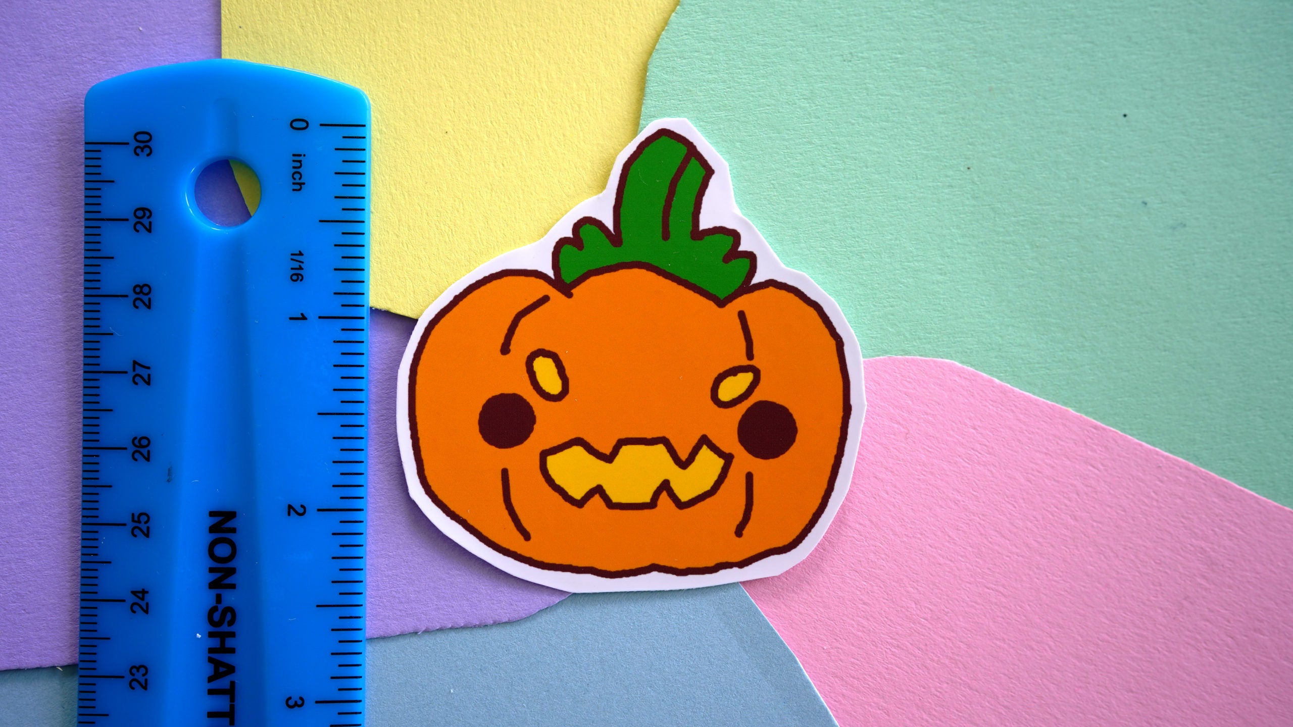 Mad Pumpkin Halloween Sticker image 1
