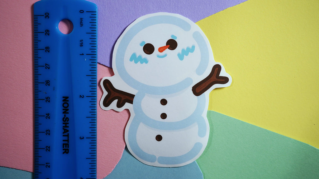Winter Snowman Holiday Christmas Sticker image 2