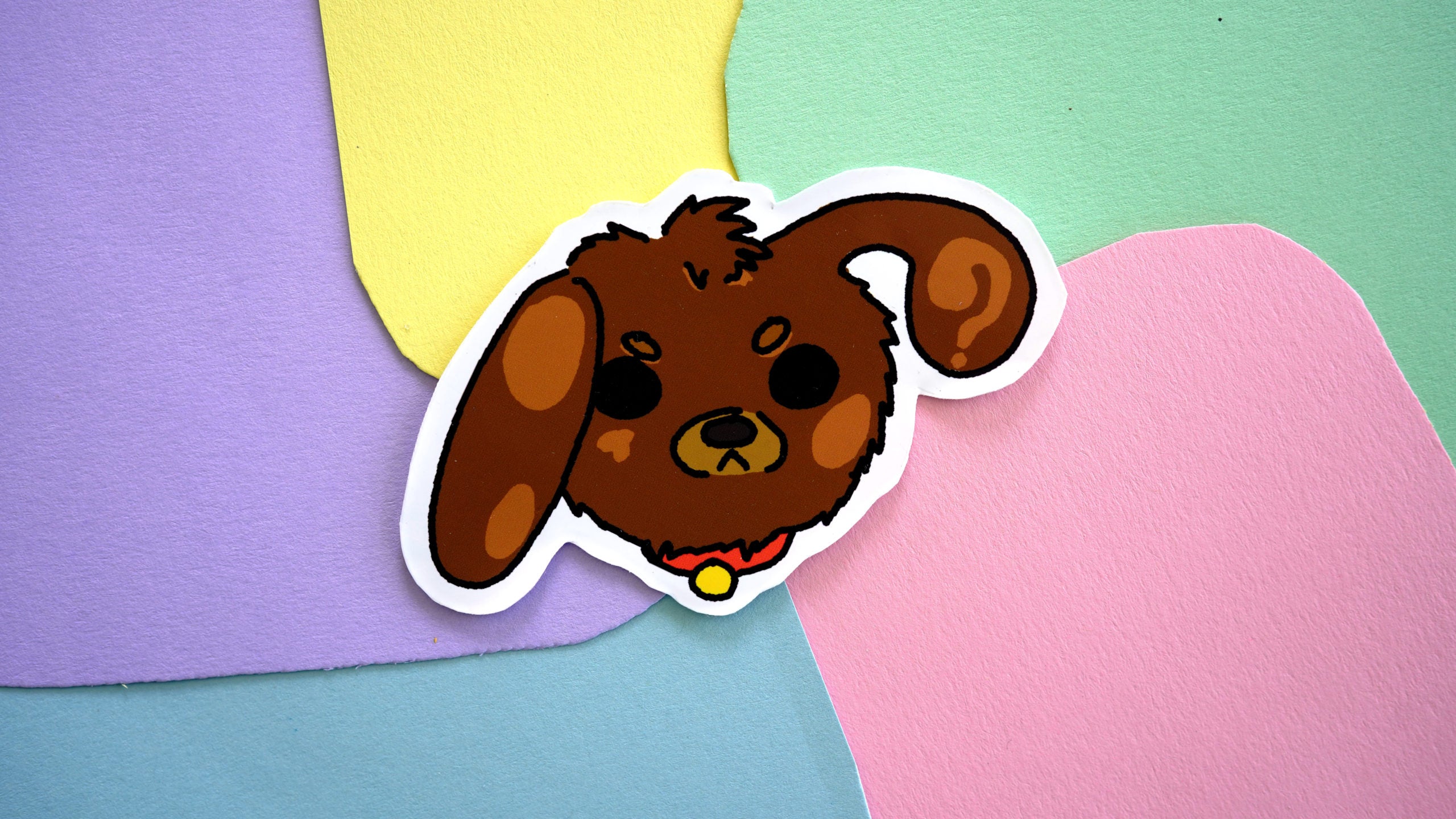 Curious Dog Sticker image 0