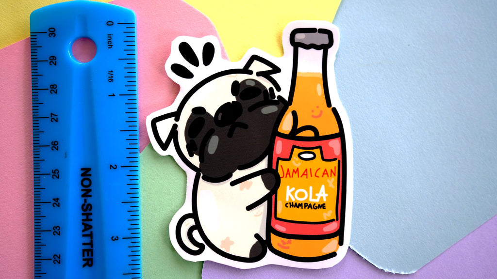Jamaican Kola and Pug Sticker image 1