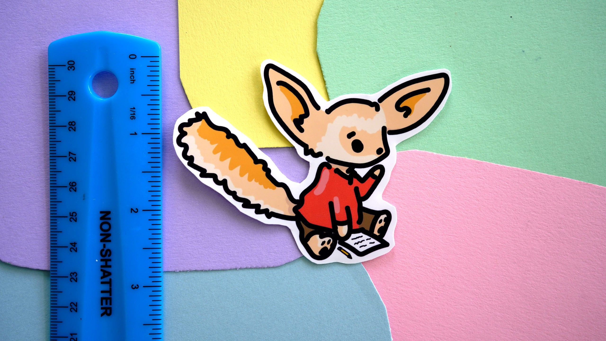 Studying Desert Fox Sticker image 1