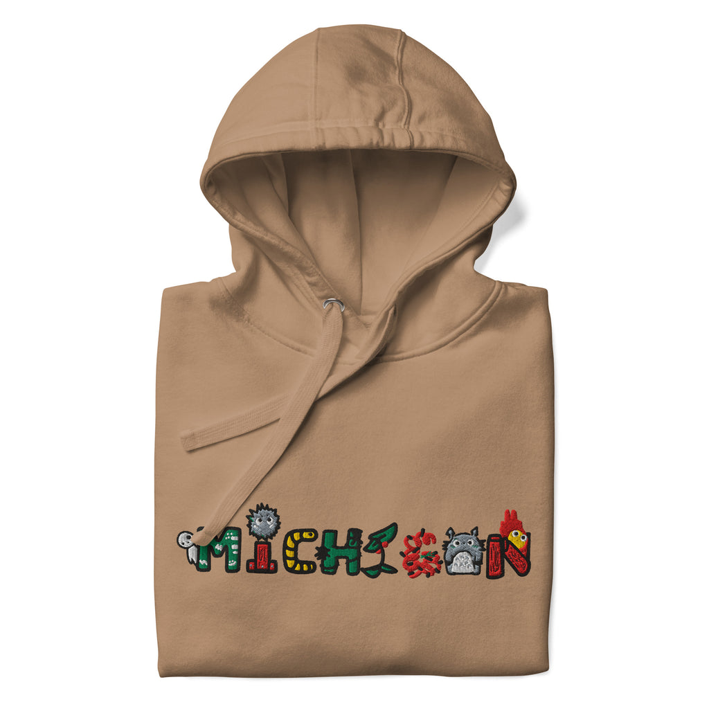 Embroidered Michigan Hoodie: Anime Art Hoodie