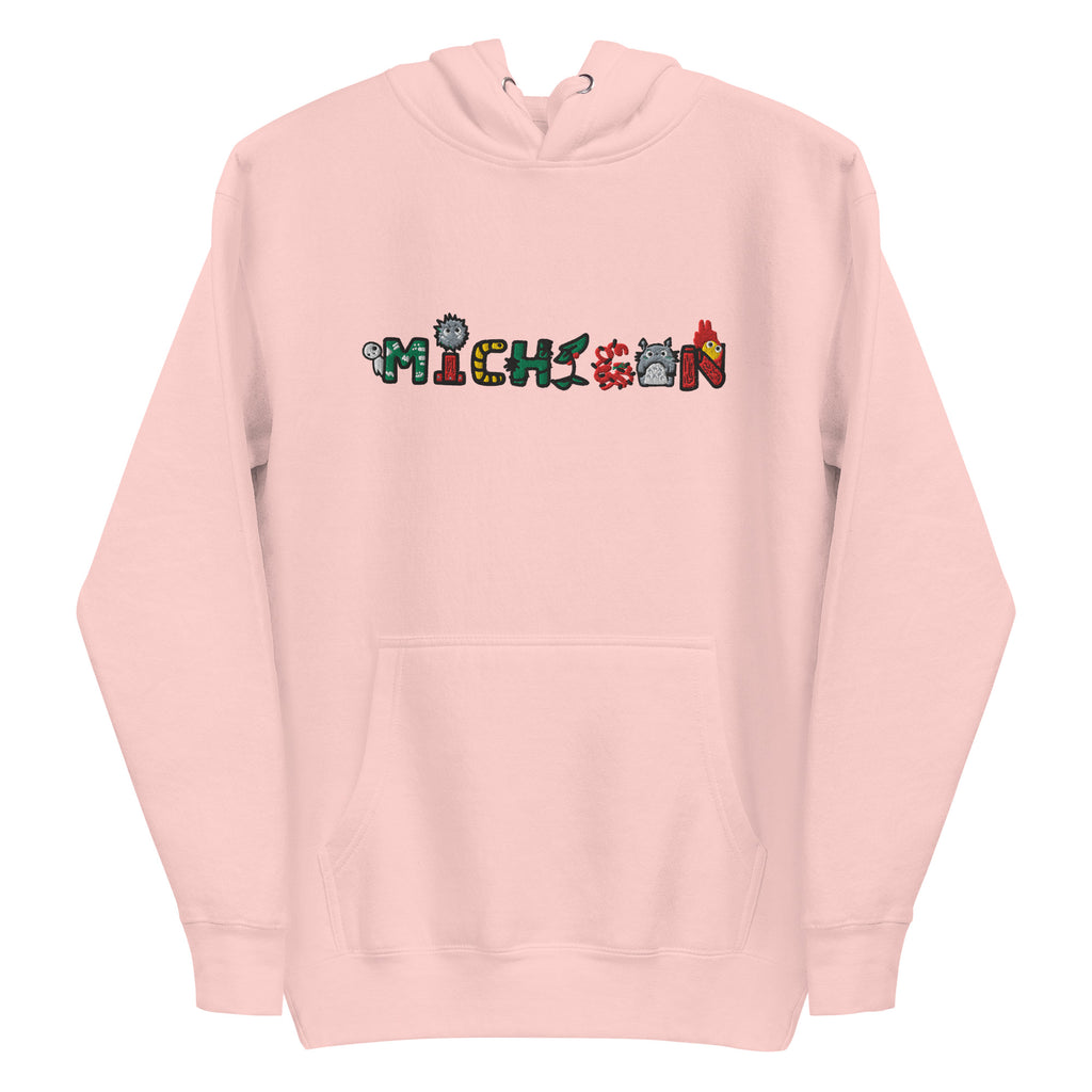 Embroidered Michigan Hoodie: Anime Art Hoodie