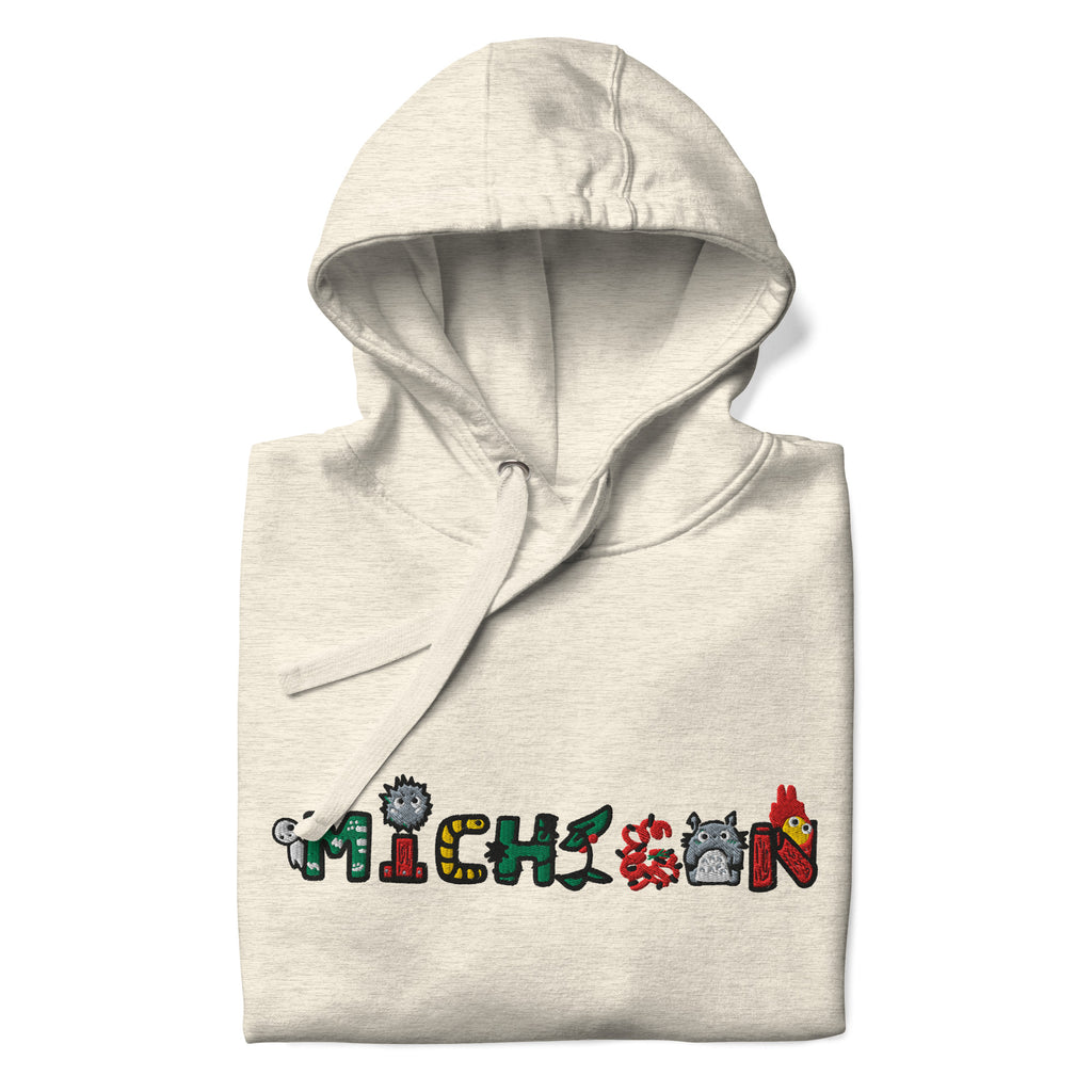 Embroidered Michigan Hoodie: Anime Art Hoodie