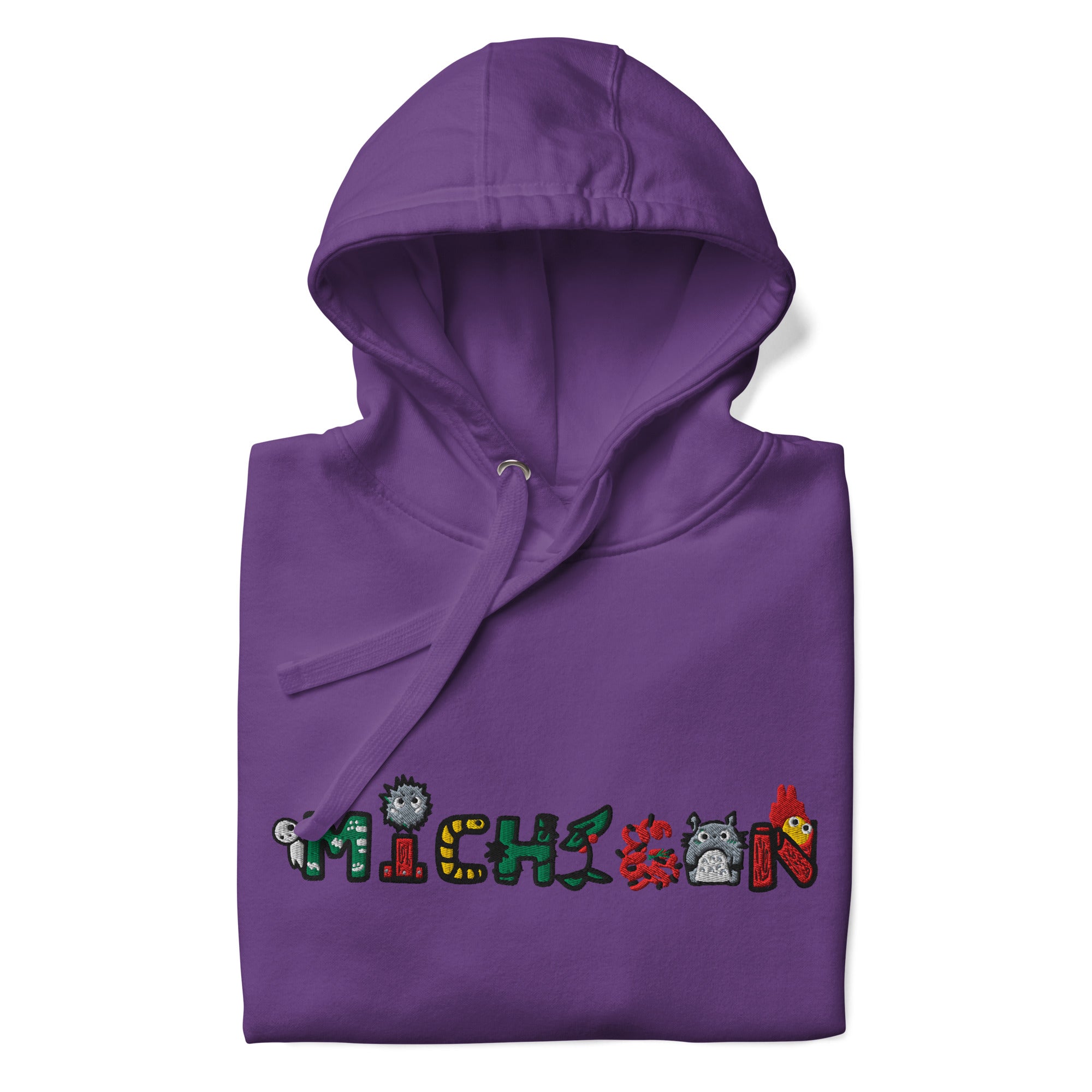 Embroidered Michigan Hoodie: Anime Art Hoodie