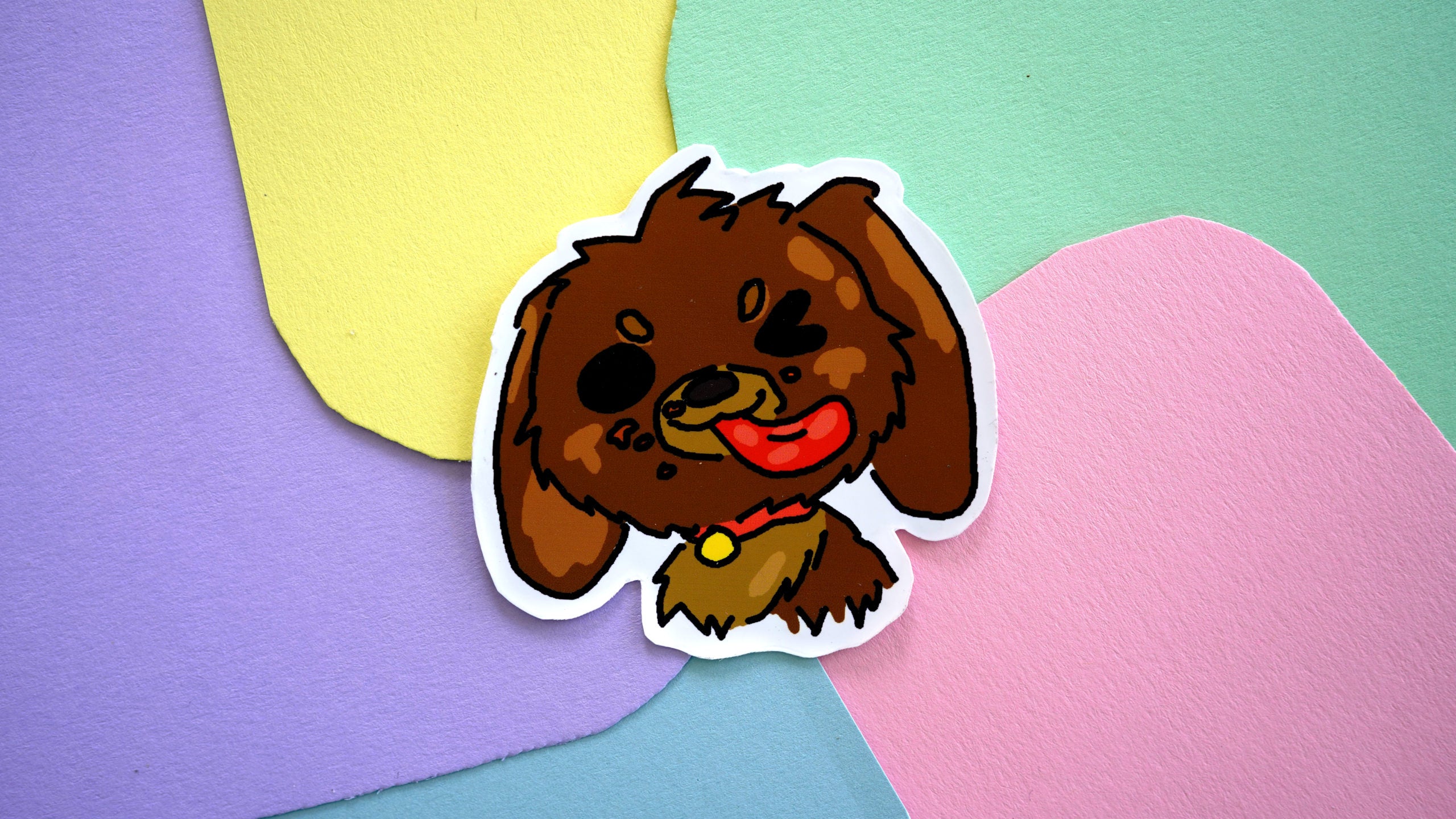 Adventurous Dog Sticker image 0