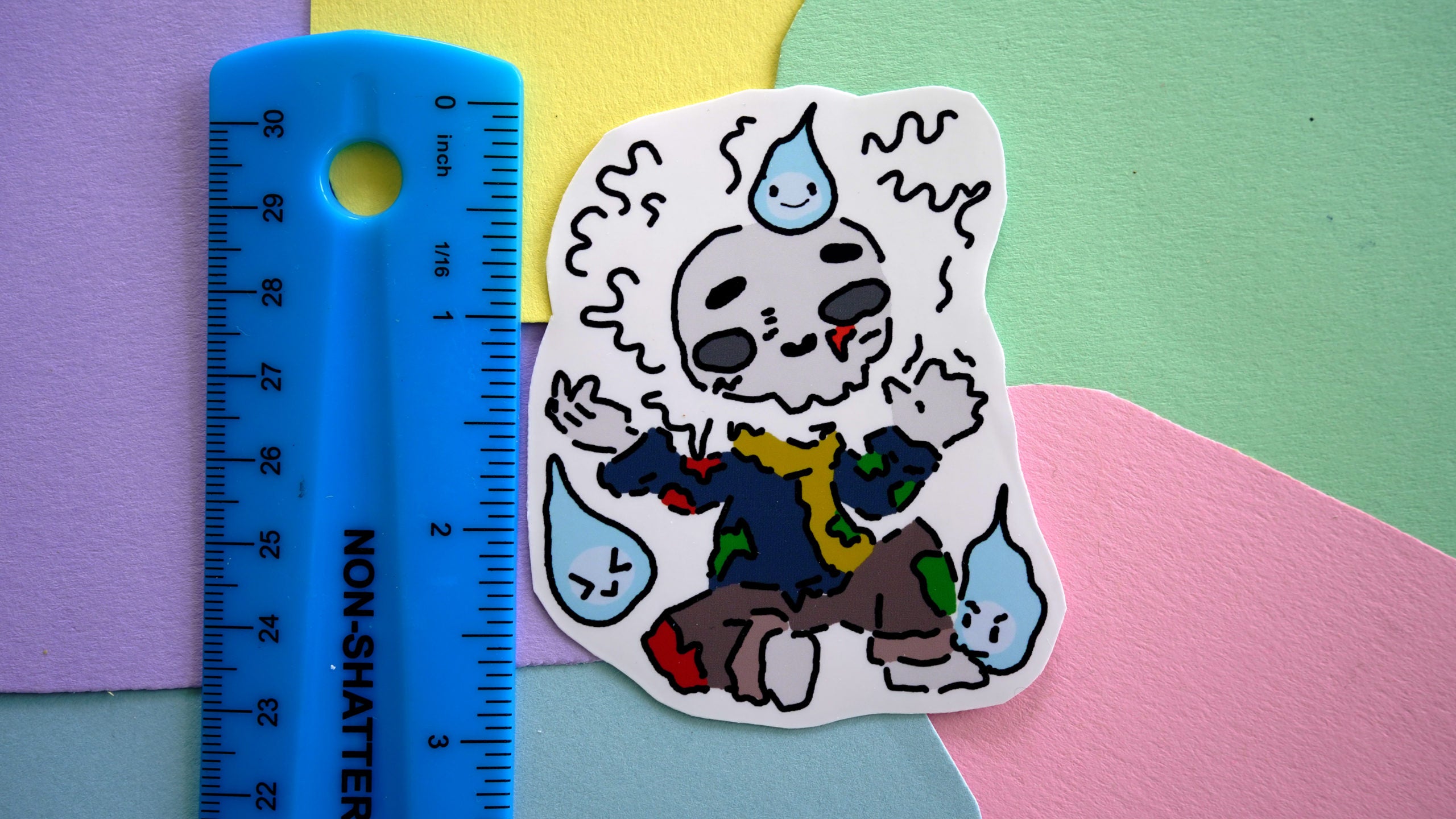 Ghost Skeleton Boy Sticker image 1