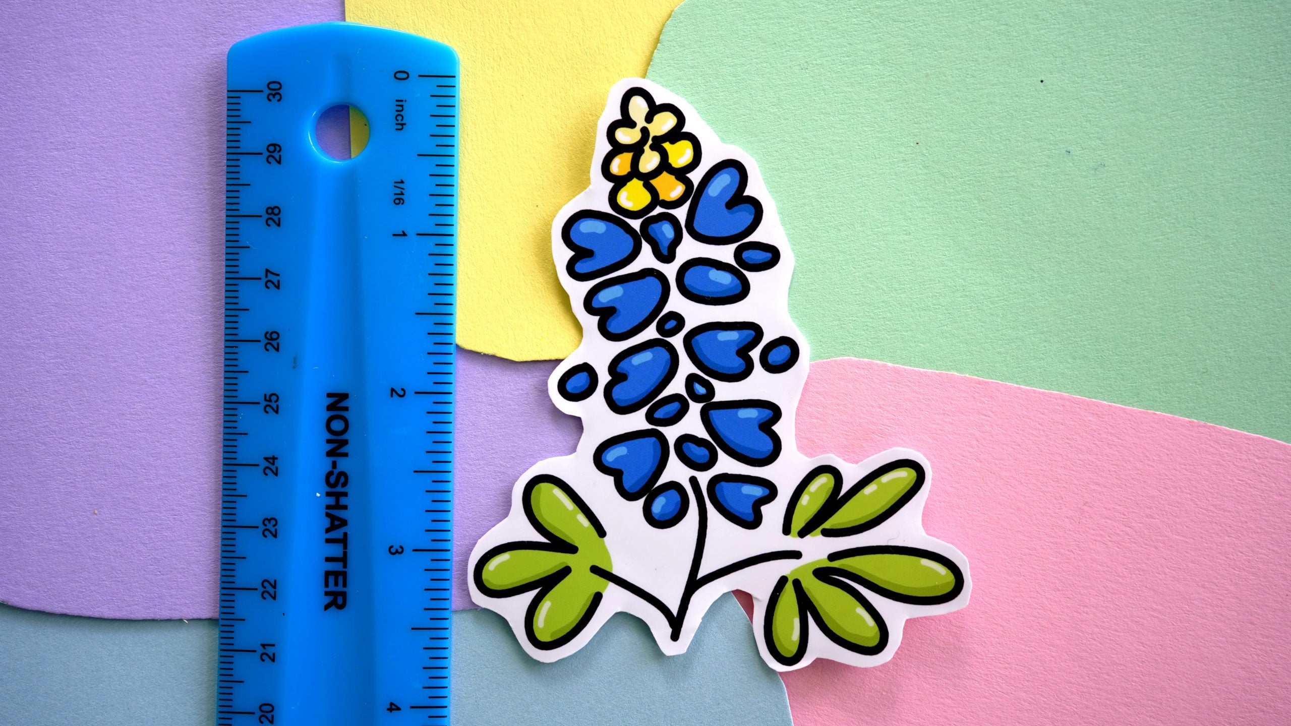 Texas State Flower Blue Bonnet Sticker image 1