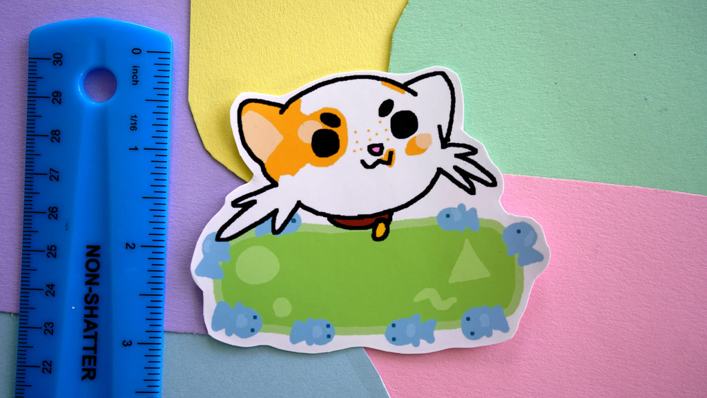 Proud Cat Green Label Sticker image 1
