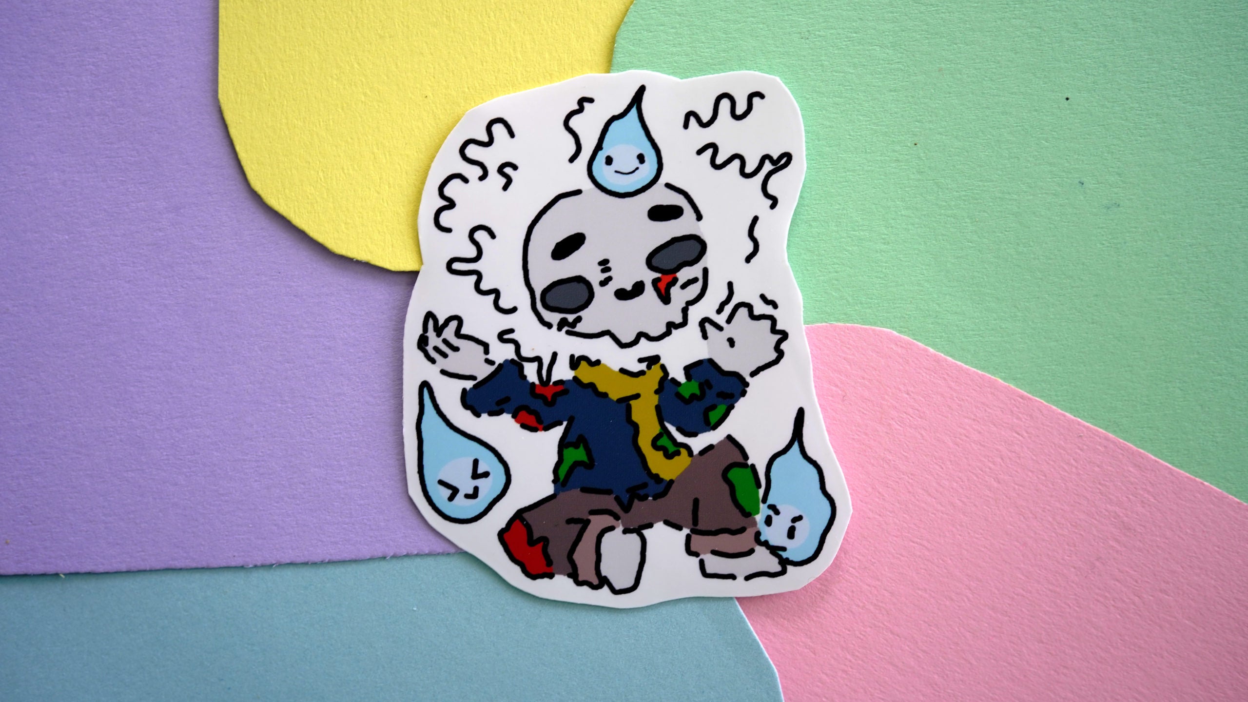 Ghost Skeleton Boy Sticker image 0