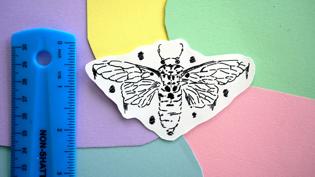 Cicada Print Sticker image 1