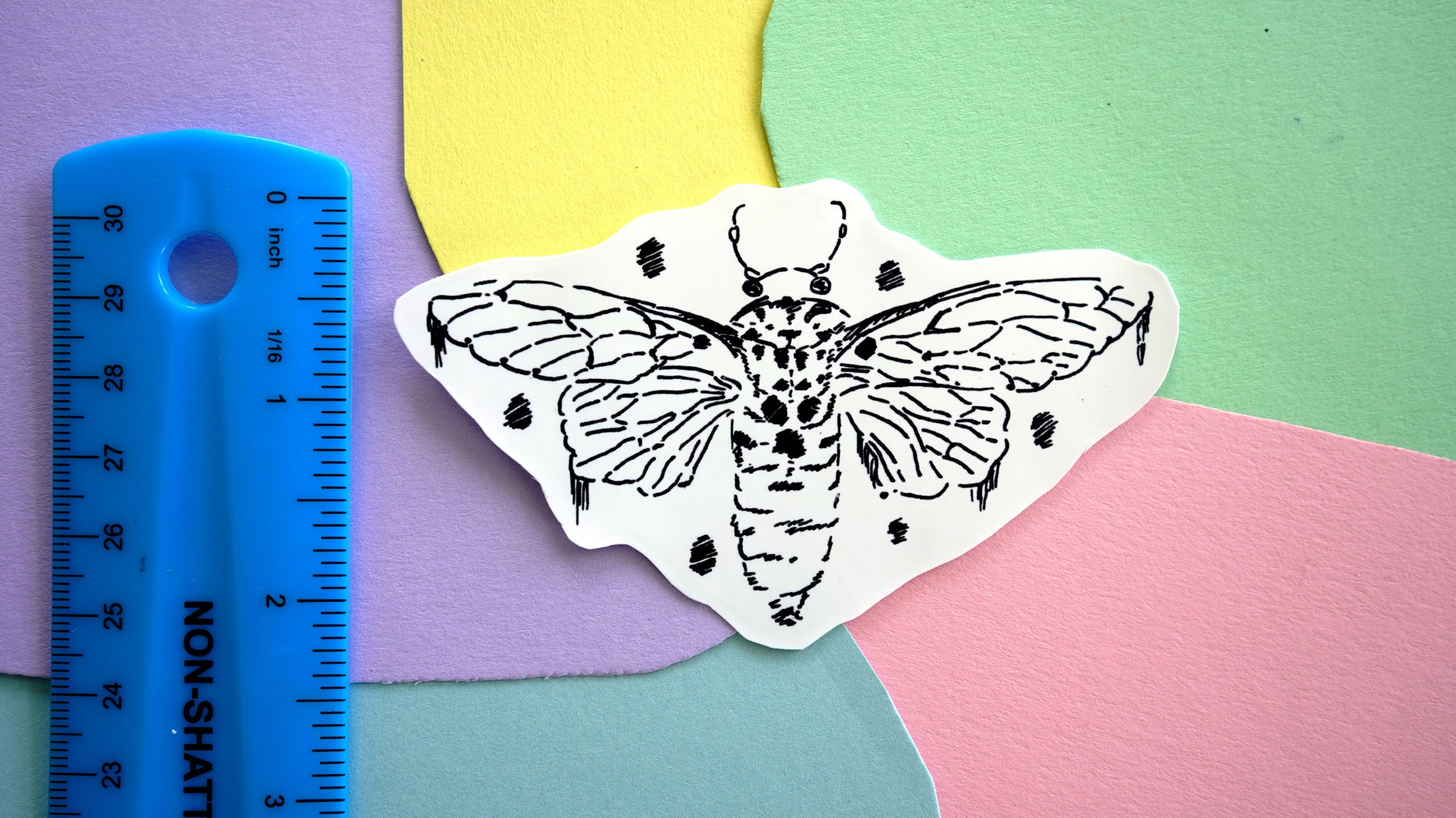 Cicada Print Sticker image 1