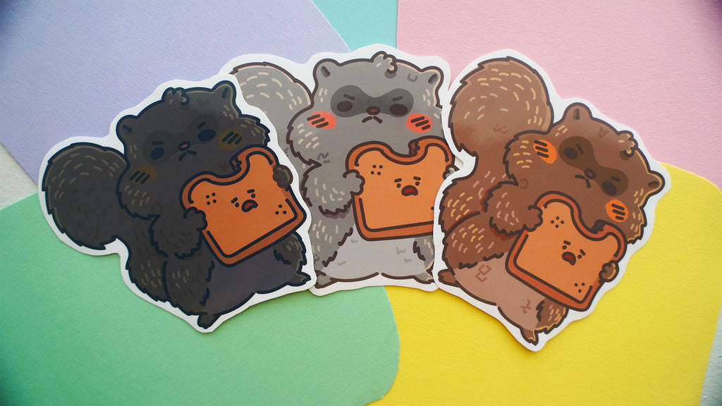 Squirrel Eating Toast Stickers