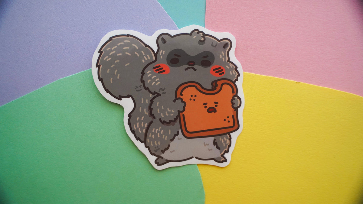 Squirrel Eating Toast Stickers