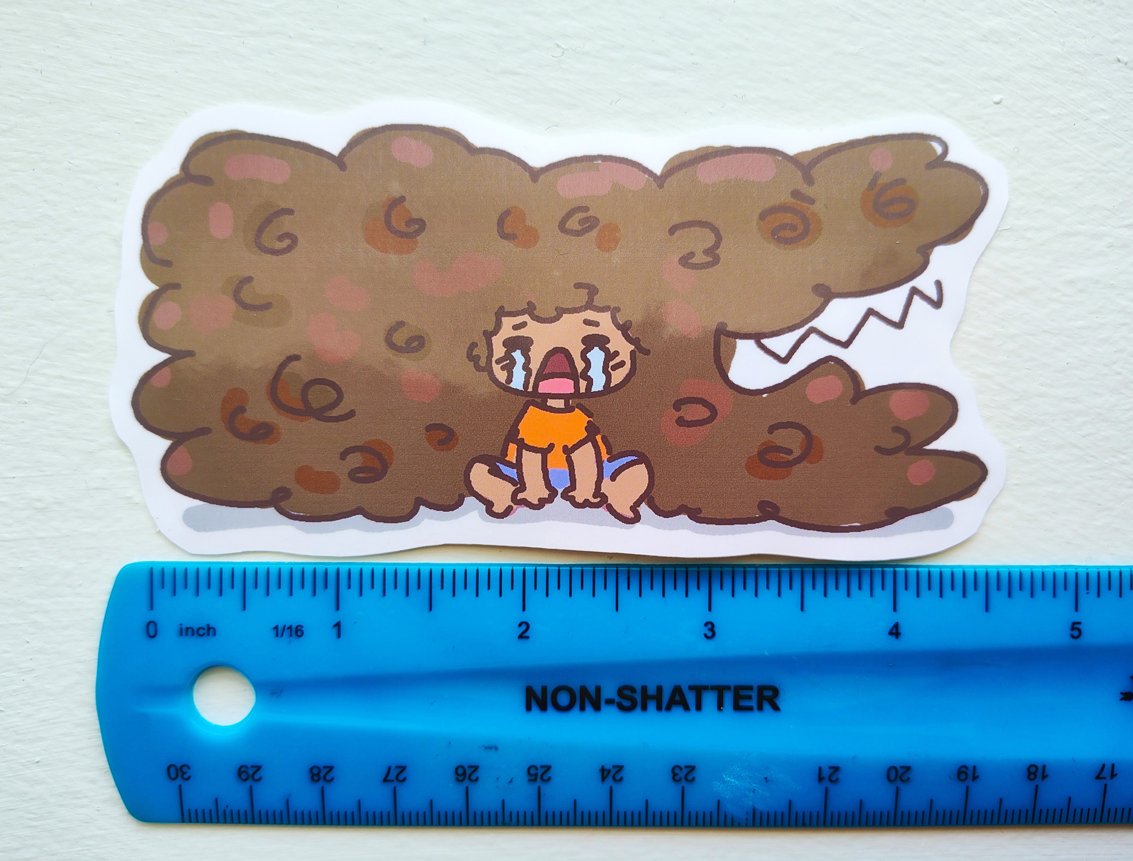 Curly Hair Afro Kid Sticker