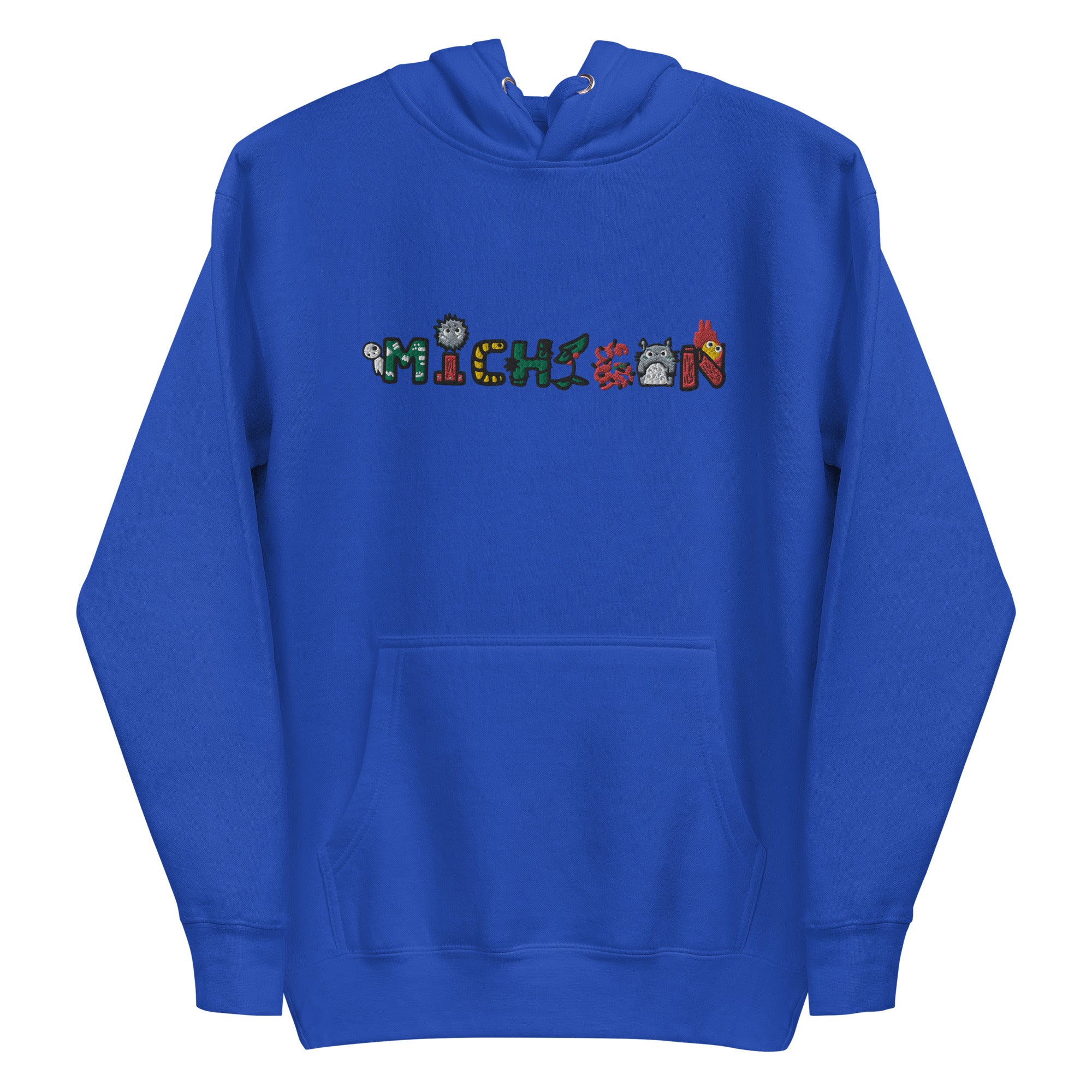 Embroidered Michigan Hoodie: Anime Art Sweatshirt
